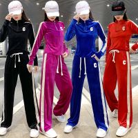 ✶ 2023 Beganali Square Dance Costume Spring And Autumn New Gold Velvet Sports And Leisure Suit Team Performance Costume Female