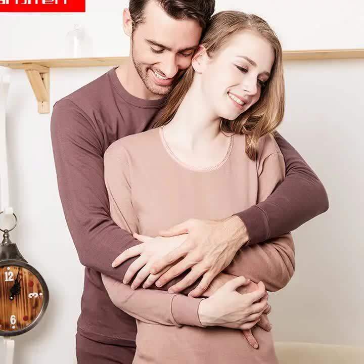 HUA812【 Nanjiren 】 Men's Women's Thermal Underwear Long Johns Set