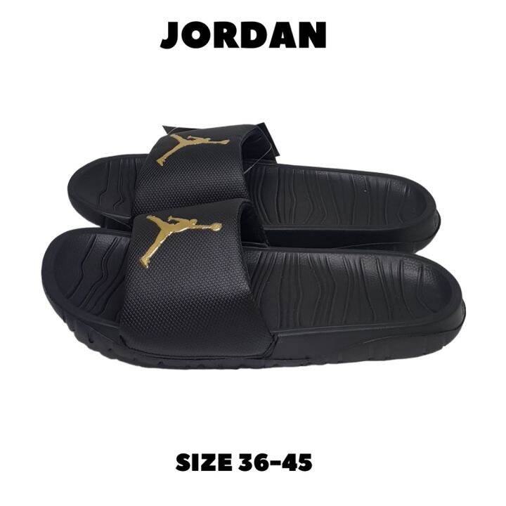 รองเท้าแตะ-jordan-จอร์แดน-size-36-45-สี-ดำ-ทอง