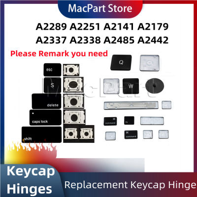 เปลี่ยนปุ่มกดและบานพับสำหรับ MacBook Retina Air/Pro A2289 A2251 A2141 A2179 A2337 A2338 A2442 A2485 A2681 แป้นพิมพ์ Keycap-iewo9238