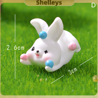 Shelleys เครื่องประดับกระต่ายการแสดงมายากลขนาดเล็ก1ชิ้นตุ๊กตากระต่ายน่ารักตกแต่งภูมิทัศน์ไมโครของเล่นบ้านตุ๊กตา