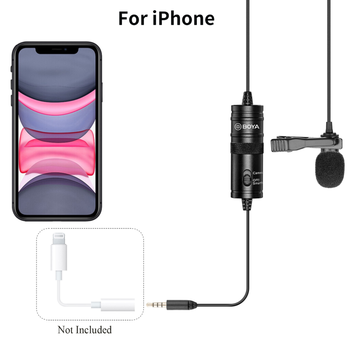 boya-by-m1-universal-clip-on-lavalier-condenser-broadcast-microphone-for-canon-dslr-camcorder-iphone-smartphone-video-vlog