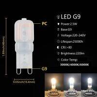 AC220V ไฟขั้วเกลียว G9ขนาดเล็ก5-20ชิ้น LED 3W สว่างสุดๆไม่กระพริบแสงสีขาวอบอุ่นสามารถเปลี่ยนหลอดฮาโลเจน20W 50W ได้