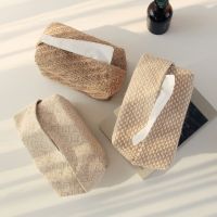 NEW Japanese-Style Jute Tissue Case Napkin Holder for Living Room Table Tissue Boxes Container Home Car Papers Dispenser Holder Tissue Holders