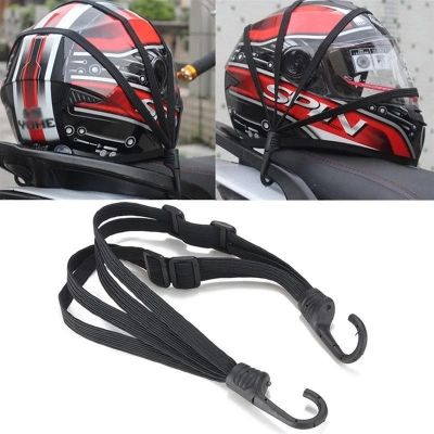 60CM Motorcycle Helmet Straps Accessories Hooks Luggage Retractable Elastic Rope Fixed Motos Net