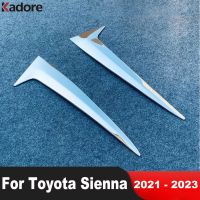 ฝาครอบสปอยเลอร์หน้าต่างด้านหลังสำหรับ Toyota Sienna 2021 2022 2023โครเมี่ยมตกแต่งรถยนต์ปีกข้างส่วนภายนอกทรงสามเหลี่ยม