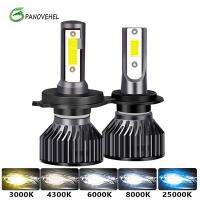 [ANYA Auto Parts] PANOVEHEL H7 Led ไฟหน้า16000LM ไฟหน้ารถ H1 H4 LED หลอดไฟ3000K 4300K 6000K 8000K 80W H8 H9 H11โคมไฟหมอก