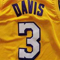 19 and 20 new season the lakers 3 yellow city Davis version of CU version jersey fabric embroidery fans