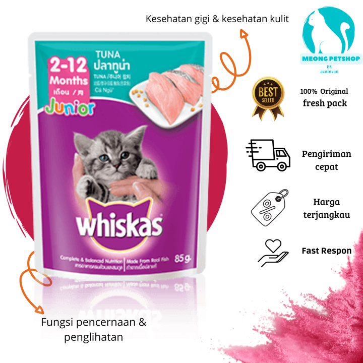 whiskas makanan basah / makanan kucing / makanan kucing murah / 800 gr