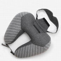 New Fashion U Shape Car Neck Pillows +Eye mask Plaid Waist Cushion Travel Pillow for Airplane Car Office sleep Home Neck Pillow