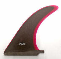 Pump 2 Layer Resin Longboard Surfboard Fin 9 inch-Black-Red/Pink- Surfboard Centre Fin