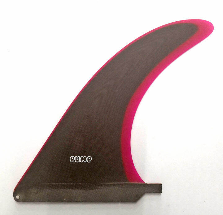 pump-2-layer-resin-longboard-surfboard-fin-9-inch-black-red-pink-surfboard-centre-fin