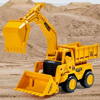 New 3 In 1 Engineering Car Toy Large Bulldozer Excavator Model Tractor Toy Dump Truck Model Car Toys for Kids Boy Birthday Gift