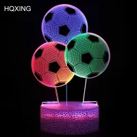 HQXING 3D Illusion Game Led Night Light For Kids Child Bedroom Decor RGB Color Changing Desk Night Lamp