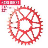 PASS QUEST GXP ใบจานทรงตรง6มุม0ชดเชยวงแหวนบวกลบรูปวงรีสำหรับชิ้นส่วนจักรยานปั่นจักรยานจักรยานเสือภูเขาจักรยานเสือหมอบ