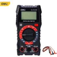 Deli มัลติมิเตอร์ดิจิตอล มิเตอร์วัดไฟดิจิตอล มัลติมิเตอร์ Digital Multimeter รุ่น EDL334301