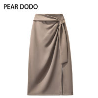 PEAR DODO เวอร์ชั่นเกาหลีแตกจีบผิดปกติเอวสูงกระโปรงลำลอง A