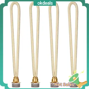 4 Pieces Oil Lamp Wick Replacement Air Tightly Control Catalytic Burner  Lamps Wick for Diffuser Aromatherapy Decorations (Gold,18 mm/ 0.71 Inch)