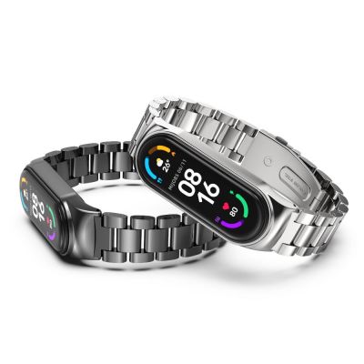 Strap For Miband 6 5 Metal Band Cs New Stainless Steel Watchband Classic Wristband Straps For Xiaomi 3 4 Bracelet Accessories Docks hargers Docks Char