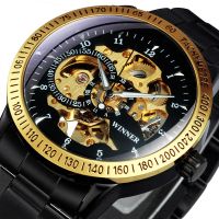 ZZOOI WINNER Military Watch for Men Mechanical Wristwatches Skeleton Mens Watches 2021 Automatic Luxury Metal Steel orologio uomo Gift