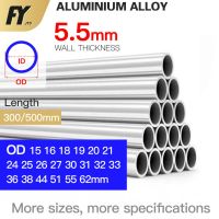 【CW】FUYI Aluminium Pipe 5.5mm Thickness 15-62mm OD Straight 300mm 500mm Long Round 6063 Aluminum Alloy Tube