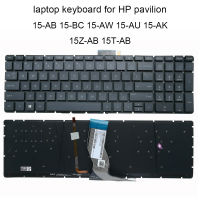 US English Laptop Backlight keyboards Backlit keyboard for HP Pavilion 15 15Z 15T AB 15-AK 15-BC 15-AU 15-AW 15-AN White Keys