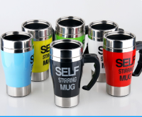 แก้วชงอัตโนมัติ Self Stirring Mug แก้วปั่นผงเวย์อัตโนมัติ ตัวแก้วเป็นสแตนเลสสตีลทนทานต่อความร้อน