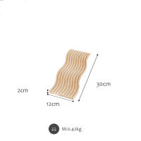 Creative Wavy Wooden Storage Tray Retro FruitsCakeBreadDesserts Plates Nordic Water Ripple Cutting Board Desktop Decoration