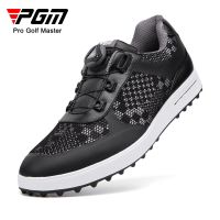 PGM Men Golf Shoes Knob Shoelaces Anti-side Slip Waterproof Mens Sports Shoes Black Sneakers