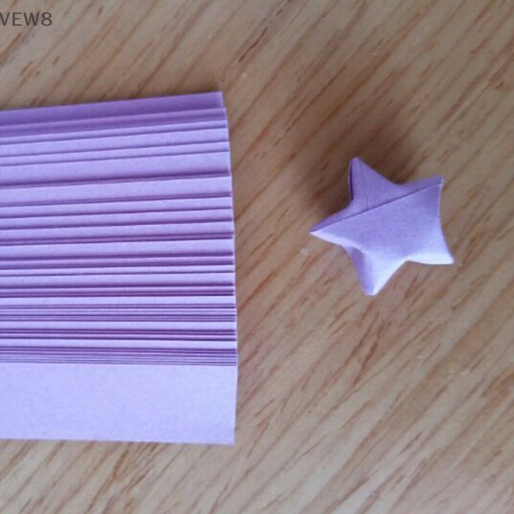VEW8 Origami Lucky Star Paper Strips Folding Paper Ribbons Colors