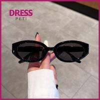 PETI DRESS สี่เหลี่ยมสี่เหลี่ยม แว่นตากันแดดผู้หญิงทรงรี การป้องกัน UV400 แว่นกันแดดกรอบเล็ก ทันสมัยและทันสมัย เฉดสีของผู้หญิง สำหรับผู้หญิงและผู้ชาย