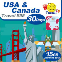 Happy - USA และ Canada 30วัน15GB Unlimited Data Travel Sim