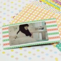 hedeguoji?Pastel color Film Polaroid Masking Craft Photo Decoration Stickers Tape Paper