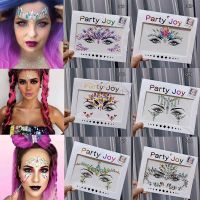 hot【DT】 Makeup Eyebrow Sticker Face Jewelry Rhinestones Adhesive Music