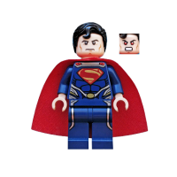 Lego part Minifigure : sh077 Superman - Dark Blue Suit (2013)