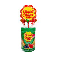 [ส่งฟรี!!!] จูปาจุ๊ปส์ ฟรุ๊ต อมยิ้มรวมรส ขนาด 11 กรัม กล่อง 50 ไม้Chupa Chups Candy Fruit 11 g x 50 pcs