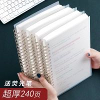 Thickened Notebook for High School Students B5 Cheap Checked Notebook A5 Horizontal Notebook A4 Large Notebook Transparent Cover Note Books Pads
