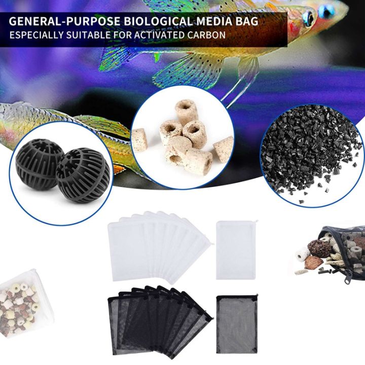 16-pcs-aquarium-mesh-media-filter-bags-nylon-media-filter-mesh-bags-with-zipper-for-particulate-carbon-bio-balls