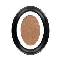 7 Inch Wood Picture Frames Display Wood Picture Frames Wooden Oval Shape Wall Mounting Gallery Framesation Black