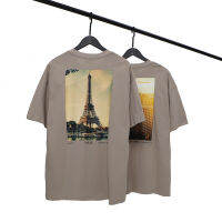 FOG PAIRS Eiffel tower ฤดูกาลที่เจ็ดของหอไอเฟล Sunset Edition Direct injection แขนสั้นสำหรับผู้ชายและผู้หญิง