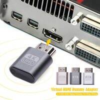 1pcs VGA Virtual Display Adapter HDMI-compatible 1.4 DDC EDID Dummy Plug Video card Lock plate Headless Ghost Display Emulator Adapters Cables