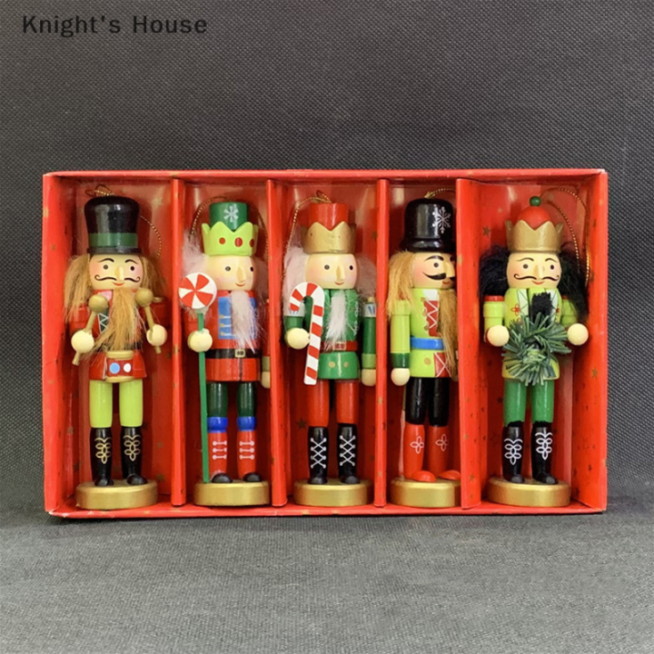 knights-house-12ซม-นัทแครกเกอร์หุ่นกระบอกเครื่องประดับคริสต์มาสเดสก์ท็อปของตกแต่งการ์ตูนวอลนัทวงทหารตุ๊กตานัทแครกเกอร์ขนาดเล็ก