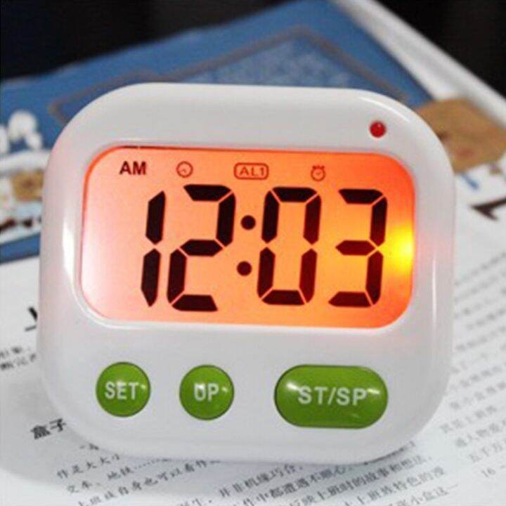 Digital Alarm Clock Vibration Clock with Backlight 12/24 Hour Alarm Clocks with Optical Music