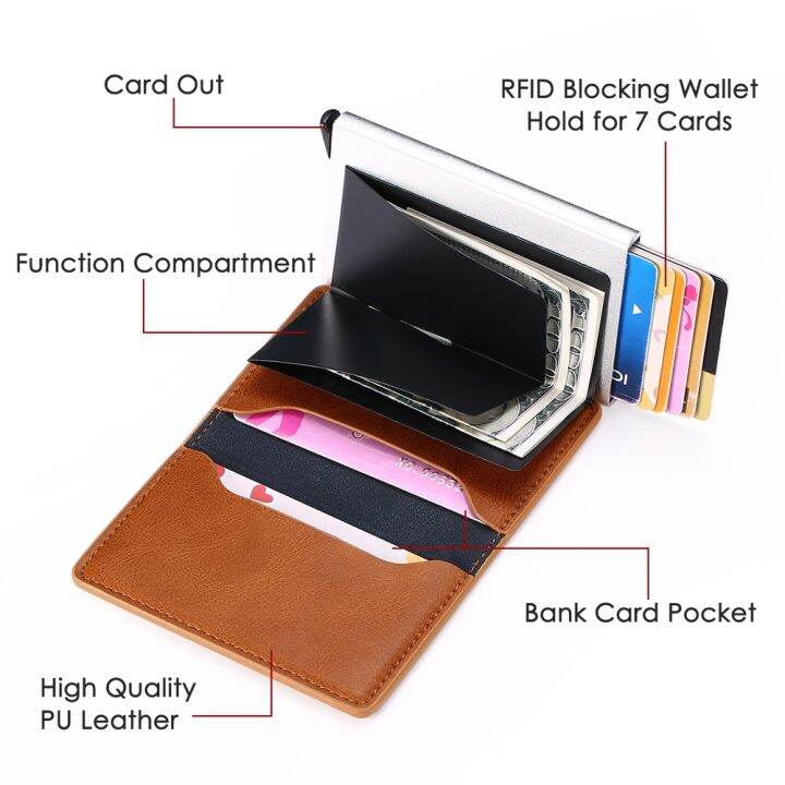 layor-wallet-ป๊อปออก-rfid-ผู้ถือบัตรเครดิตบางอลูมิเนียมบัตรกระเป๋าสตางค์-id-ผู้ถือบัตรธนาคารหนังโลหะบางขนาดเล็กผู้ชายผู้หญิงกระเป๋าสตางค์