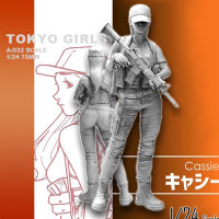 124ชุดเรซิ่น (75มม.) Tokyo Girl Military Series ทหารเรซิ่น Self-Assembled A-032