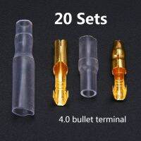 ◐ 20 Set 4.0mm Male Female Motorcycle Bullet Connector Socket Classic TerminalS For Cable Wire of 1.0 mm to 2.5 mm