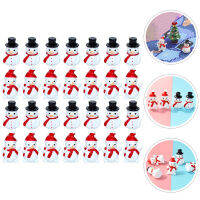 Ajigo【Hot Sale】 40pcs Miniature Snowman Figurine ตกแต่งคริสต์มาส Snowman รูปปั้นโต๊ะ Snowman Decor