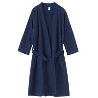 【CC】✻☬❁  Couple Beach Hotel Kimono Waffle Robe for Men Fast Absorption Bathrobe Female Gown Sleepwear