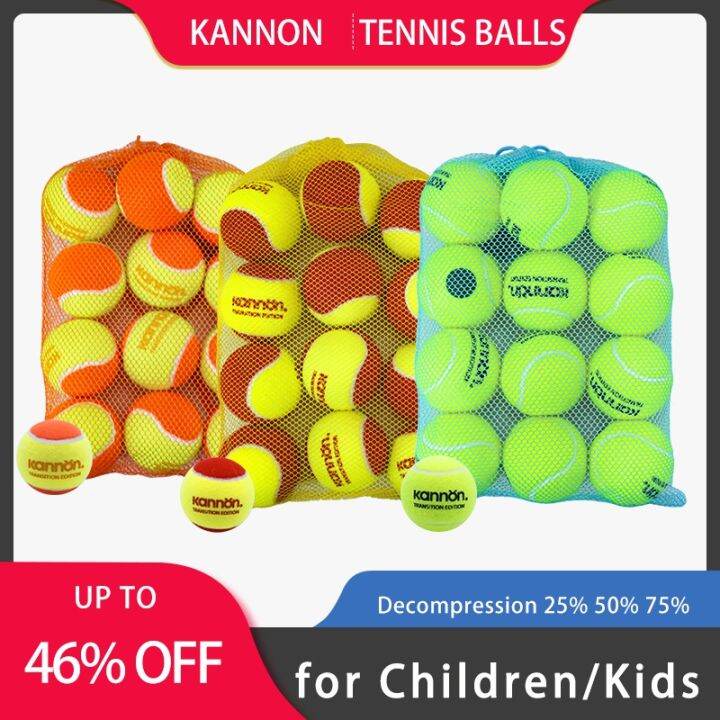 KANNON Orange Red Green Tennis Ball Children's Transition Balls Original Training Tennis Balls