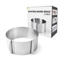 6-12 Inch Retractable Mousse Ring Cake Mold Stainless Steel Cake Ring Mold 3D Round Baking Mould Kitchen Dessert Decorating Tool Bread  Cake Cookie Ac